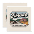 (2 Pack) Florence SC Magnets - Pee Dee Hub - South Carolina Travel Souvenir - 5" On Longest Side - Premium Magnet - for Cars, Refrigerators, Toolboxes, Lockers - Made in USA - MAG17940