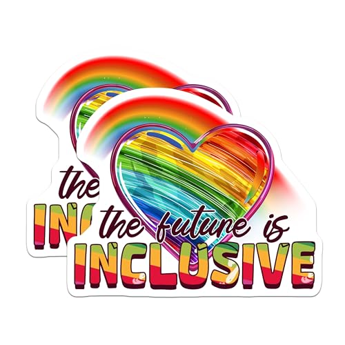 (2 Pack) The Future is Inclusive Magnets Magnets - 5" On Longest Side - Made in USA - Sticks to Refrigerators & Metal Surfaces - MAG9182