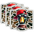 (3 Pack) Cool Duck Decals - Duck with Sunglasses - Mallard Duck Stickers - 3 Inches On Longest Side - Easy Peel & Apply - Made in USA - 3MCS4811