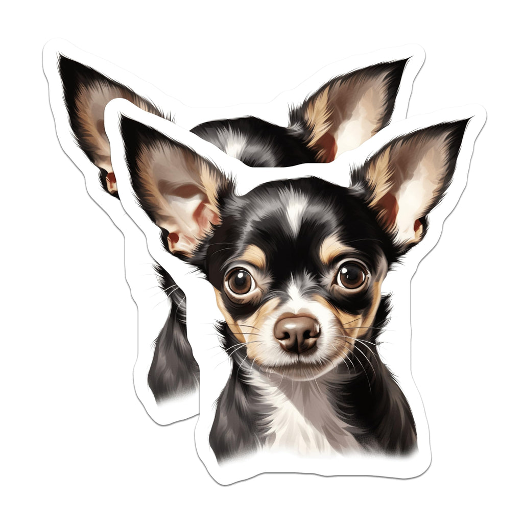 (2 Pack) Cute Chihuahua Dog Magnets - Pet Lover Refrigerator Magnets - Animal Enthusiast Decor - Dog Mom Dad Item - 5 Inches On Longest Side - Thick Durable Magnet - Made in USA - MAG25250