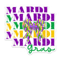 (2 Pack) Mardi Gras Magnets - Fleur De Lis - Party Decoration - 5" On Longest Side - Premium Magnet - for Cars, Refrigerators, Toolboxes, Lockers - Made in USA - MAG16813