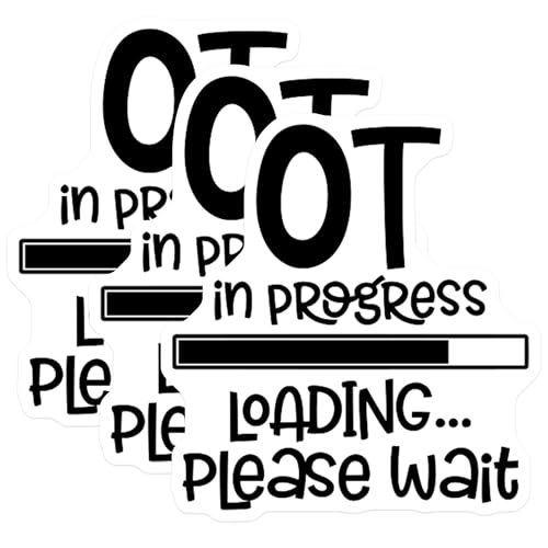 (3 Pack) OT in Progress Decals - Occupational Therapy Student - Therapy Loading Decals - 3 Inches On Longest Side - Easy Peel & Apply - Made in USA - 3MCS4011