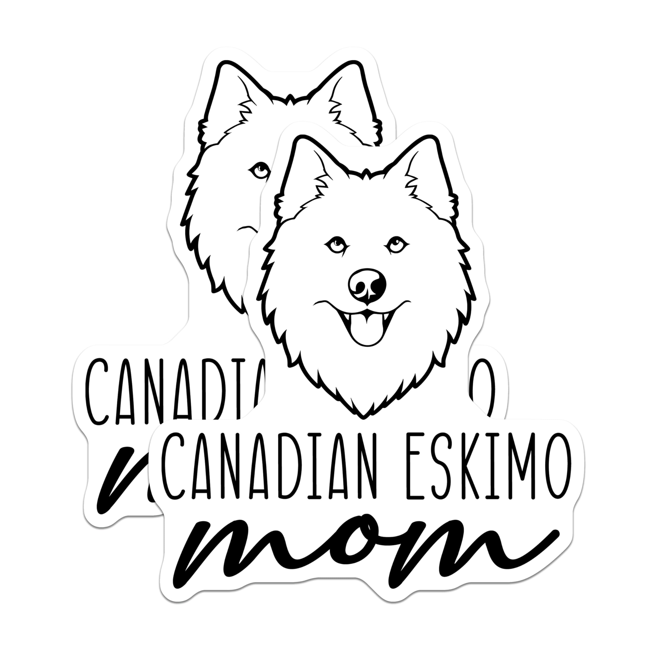 (2 Pack) Canadian Eskimo Dog Mom Magnets - Pet Parent Fridge Decor - Breed Lover Canine Accessory - 5 Inches On Longest Side - Thick Durable Magnet - Made in USA - MAG27052