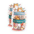 (2 Pack) Funny Cat Quote Magnet - Cute Cat Illustration - 5" On Longest Side - Sticks to Smooth Flat Surfaces - Made in USA - MAG9614