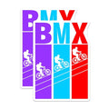 (2 Pack) BMX Stickers - Bicycle Decal Stickers - Extreme Sports Stickers - Cool BMX Art Stickers - 5" On Longest Side - Sticks to Smooth Flat Surfaces - Made in USA - BMCS4783