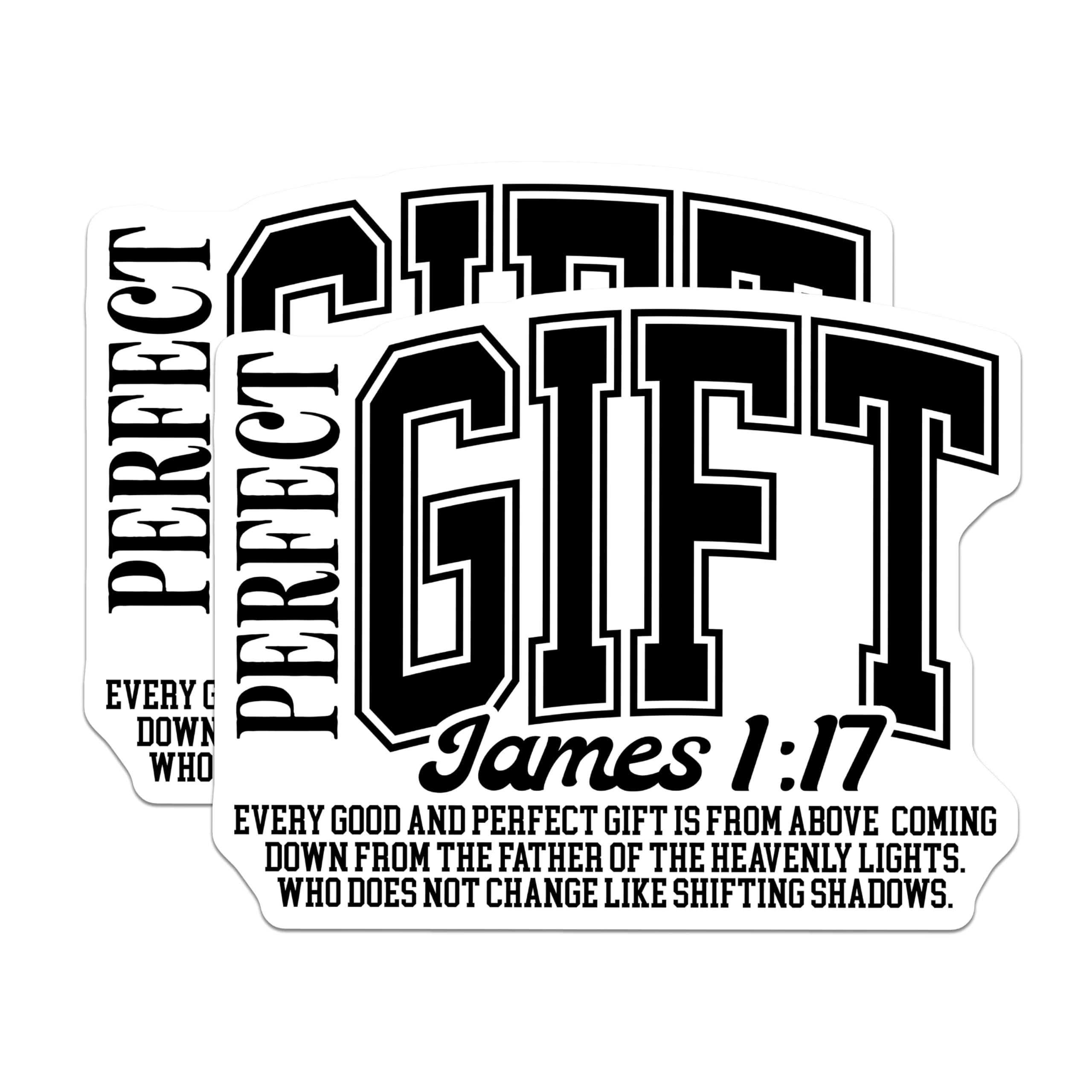 (2 Pack) James 1:17 Magnets - Christian Scripture Verse - Faith Inspiration Decor - 5 Inches On Longest Side - Thick Durable Magnet - Made in USA - MAG27949