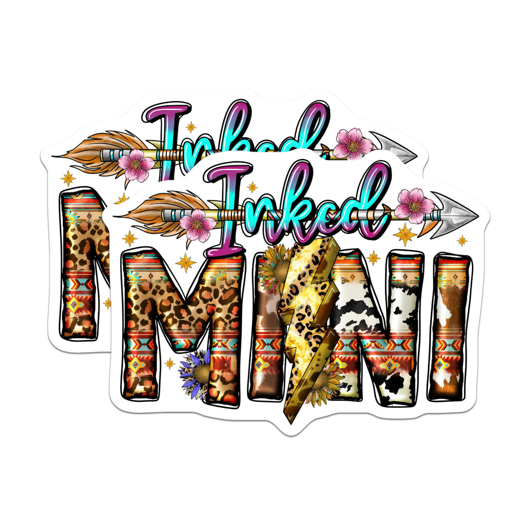 (2 Pack) Inked Mini Magnets - Western Boho Mama - Animal Print Decor - Cowgirl Style Accessory - 5 Inches On Longest Side - Thick Durable Magnet - Made in USA - MAG29024