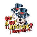 (2 Pack) Dog Attitude Stickers - Monocle Dog - Funny Pet Quote - 5" On Longest Side - Sticks to Smooth Flat Surfaces - Made in USA - BMCS8529