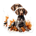 (2 Pack) German Shorthaired Pointer Magnets - Autumn Dog Art - Pet Lover Decor for Owners - 5 Inches On Longest Side - Thick Durable Magnet - Made in USA - MAG28982