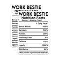 (2 Pack) Work Bestie Magnets - Funny Friend Gift - Sarcastic Humor Magnet - 5" On Longest Side - Premium Magnet - for Cars, Refrigerators, Toolboxes, Lockers - Made in USA - MAG14335