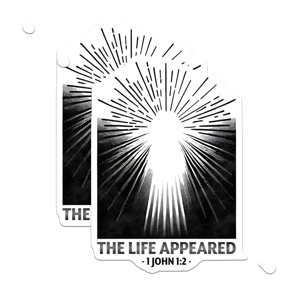 (2 Pack) Christian Scripture Magnets - Bible Verse Inspirational Decor - 1 John 1:2 Faith Light Burst - 5 Inches On Longest Side - Thick Durable Magnet - Made in USA - MAG30523