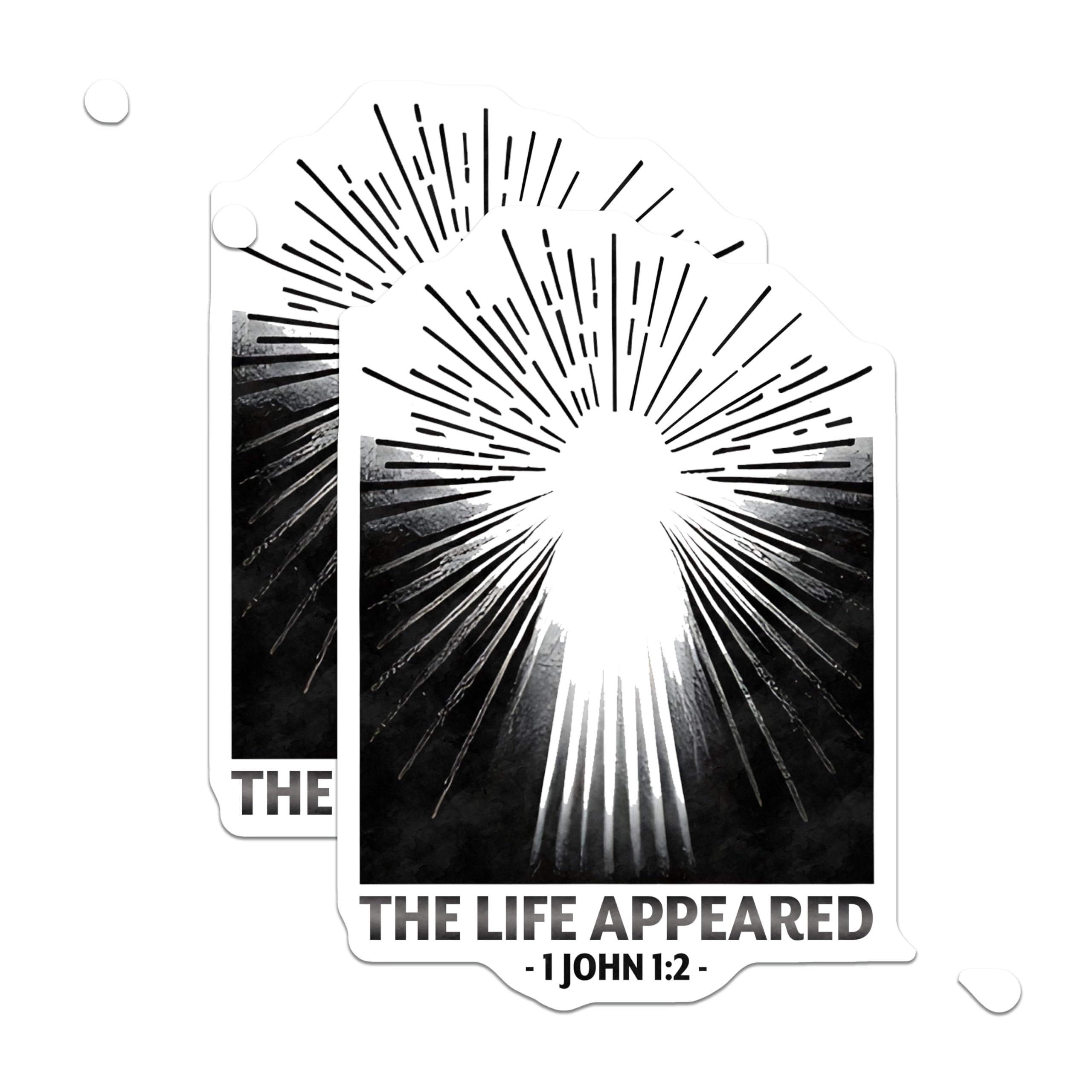 (2 Pack) Christian Scripture Magnets - Bible Verse Inspirational Decor - 1 John 1:2 Faith Light Burst - 5 Inches On Longest Side - Thick Durable Magnet - Made in USA - MAG30523