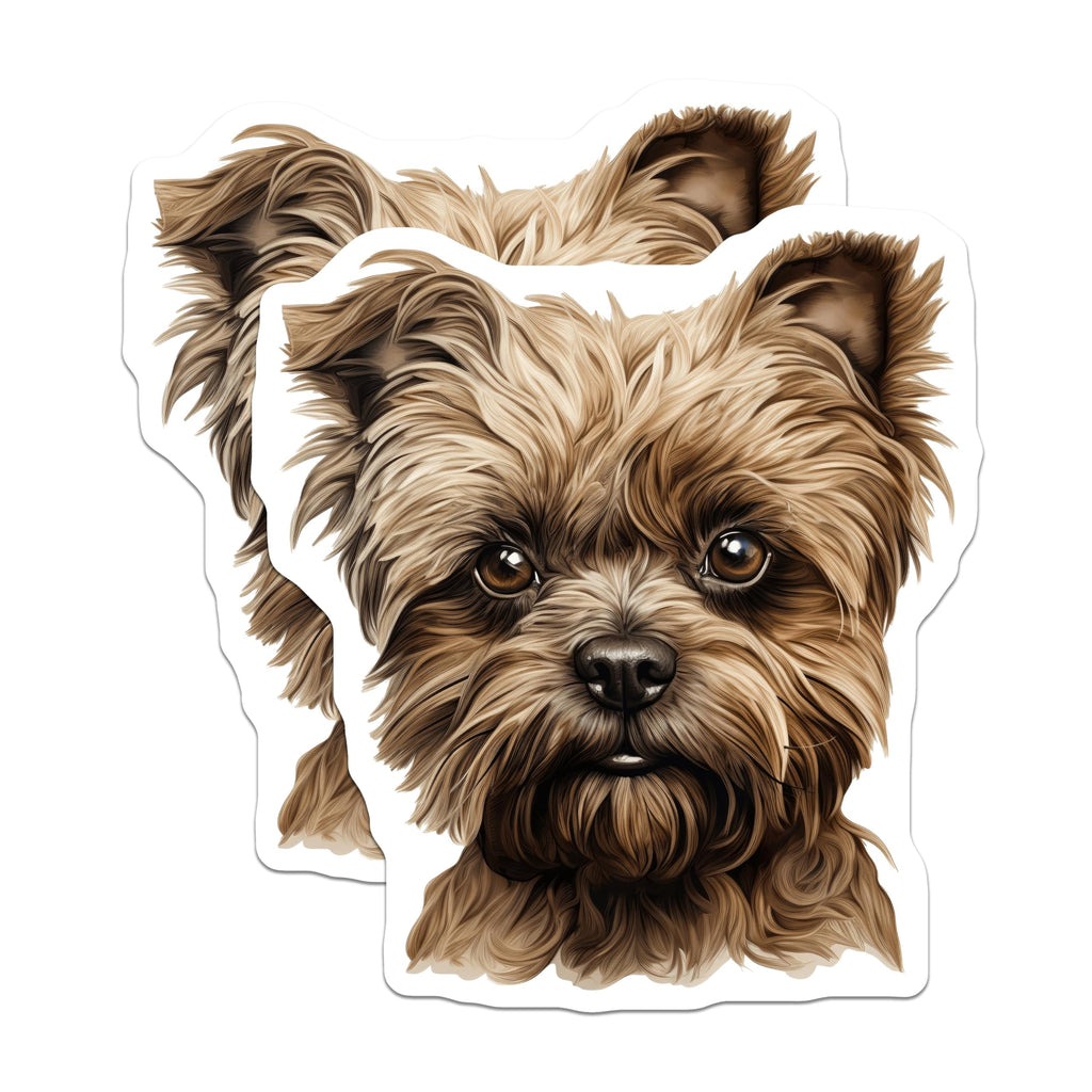 (2 Pack) Yorkie Dog Magnets - Cute Fluffy Pet Art - Dog Mom Fridge Decor - Animal Lover Kitchen Magnet - 5 Inches On Longest Side - Thick Durable Magnet - Made in USA - MAG29900