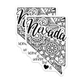 (2 Pack) Nevada State Mandala Stickers - Home is Where The Heart is - State Pride - 5" On Longest Side - Sticks to Smooth Flat Surfaces - Made in USA - BMCS9076 - Vinyl Decal