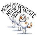 (3 Pack) Meowmaste Decals - Yoga Cat - Funny Cat Stickers - 3 Inches On Longest Side - Easy Peel & Apply - Made in USA - 3MCS1289