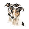 (2 Pack) Jack Russell Terrier Magnets - Dog Lover Kitchen Decor - Cute Animal Art Home Accent - 5 Inches On Longest Side - Thick Durable Magnet - Made in USA - MAG30976