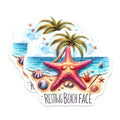(2 Pack) Resting Beach Face Magnets Magnets - Beach Decor - 5" On Longest Side - Made in USA - Sticks to Refrigerators & Metal Surfaces - MAG9291