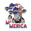 (2 Pack) Merica Cow Magnets - Patriotic Fridge Magnets - Funny American Flag Decor for Kitchen Refrigerator - 5 Inches On Longest Side - Thick Durable Magnet - Made in USA - MAG30195