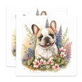 (2 Pack) French Bulldog Magnets - Floral Dog Art - Refrigerator Magnets - 5" On Longest Side - Premium Magnet - for Cars, Refrigerators, Toolboxes, Lockers - Made in USA - MAG16093