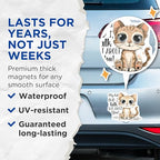 (2 Pack) Cat Quote Magnets - Funny Cat - Cute Cat Magnet - 5" On Longest Side - for Cars, Fridges, Toolboxes - Made in USA - MAG4336