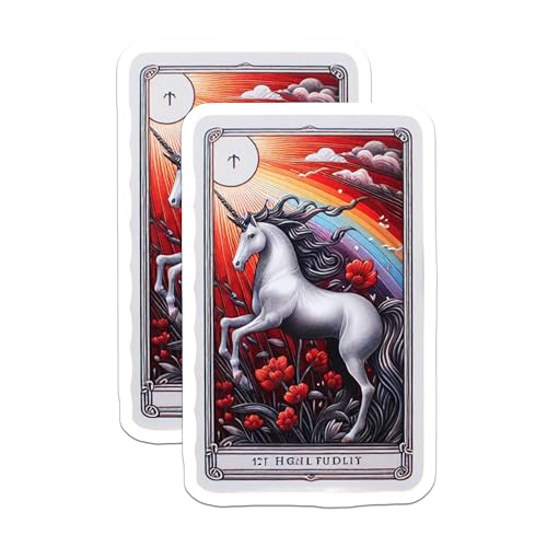 (2 Pack) Fantasy Novelty Decor Magnet - Colorful Mythical Creature Collectible - 5" On Longest Side - Sticks to Smooth Flat Surfaces - Made in USA - MAG10118