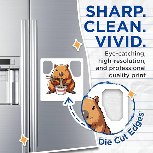 (2 Pack) Cute Animal Magnet - Fun Kitchen Decor - 5" On Longest Side - Sticks to Smooth Flat Surfaces - Made in USA - MAG9913