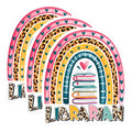 (3 Pack) Librarian Rainbow Decals - Book Lover - Reading Decal - 3 Inches On Longest Side - Easy Peel & Apply - Made in USA - 3MCS2502
