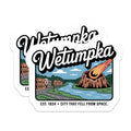 (2 Pack) Wetumpka Meteorite Crater Magnets - Alabama City that Fell from Space Art - Retro Style Travel Souvenir Decor - 5 Inches On Longest Side - Thick Durable Magnet - Made in USA - MAG19081
