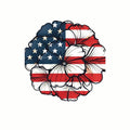 (3 Pack) Flower American Flag Decals - Patriotic Decal - USA Flag Decal - 3 Inches On Longest Side - Easy Peel & Apply - Made in USA - 3MCS7758