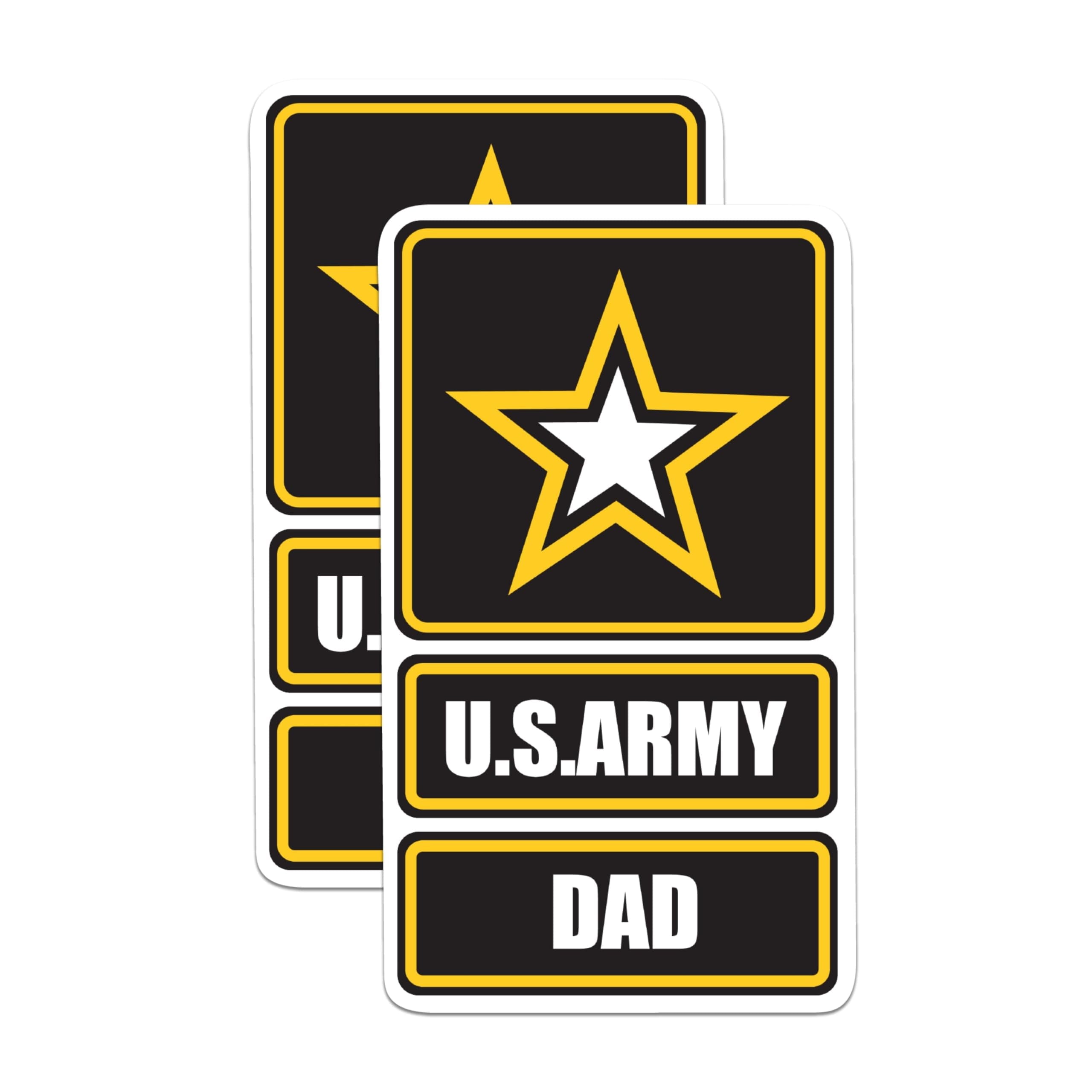 (2 Pack) US Army Dad Magnets - United States Army - Military - 5" On Longest Side - Premium Magnet - for Cars, Refrigerators, Toolboxes - Made in USA - MAG1179