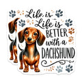 (2 Pack) Dachshund Magnets - Weiner Dog Decor - Dog Lover Gifts - 5" On Longest Side - Premium Magnet - for Cars, Refrigerators, Toolboxes, Lockers - Made in USA - MAG15047
