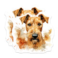 (2 Pack) Irish Terrier Dog Magnets - Watercolor Pet Art - Dog Lover Decor - 5 Inches On Longest Side - Thick Durable Magnet - Made in USA - MAG29981