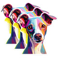 (3 Pack) Italian Greyhound Decals - Colorful Dog Decal - Laptop Decals - 3 Inches On Longest Side - Easy Peel & Apply - Made in USA - 3MCS0756