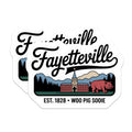 (2 Pack) Fayetteville Arkansas Magnets - Woo Pig Sooie - University of Arkansas Decor - 5" On Longest Side - Premium Magnet - for Cars, Refrigerators, Toolboxes, Lockers - Made in USA - MAG17773