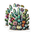 (2 Pack) Watercolor Cactus Magnets - Floral Succulent - Botanical Fridge Art - 5" On Longest Side - Premium Magnet - for Cars, Refrigerators, Toolboxes, Lockers - Made in USA - MAG14769
