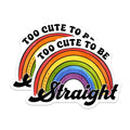 (2 Pack) LGBTQ Pride Magnets - Rainbow Decor for Fridge - Cute LGBTQ Pride Accessory - 5" On Longest Side - for Cars, Fridges, Toolboxes - Made in USA - MAG8259