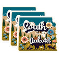 (3 Pack) South Dakota Decals - State Pride Stickers - Laptop Decal - 3 Inches On Longest Side - Easy Peel & Apply - Made in USA - 3MCS0163