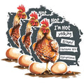 (3 Pack) Chicken Decals - Funny Egg Puns - Chicken Lover Laptop Decal - 3 Inches On Longest Side - Easy Peel & Apply - Made in USA - 3MCS1459