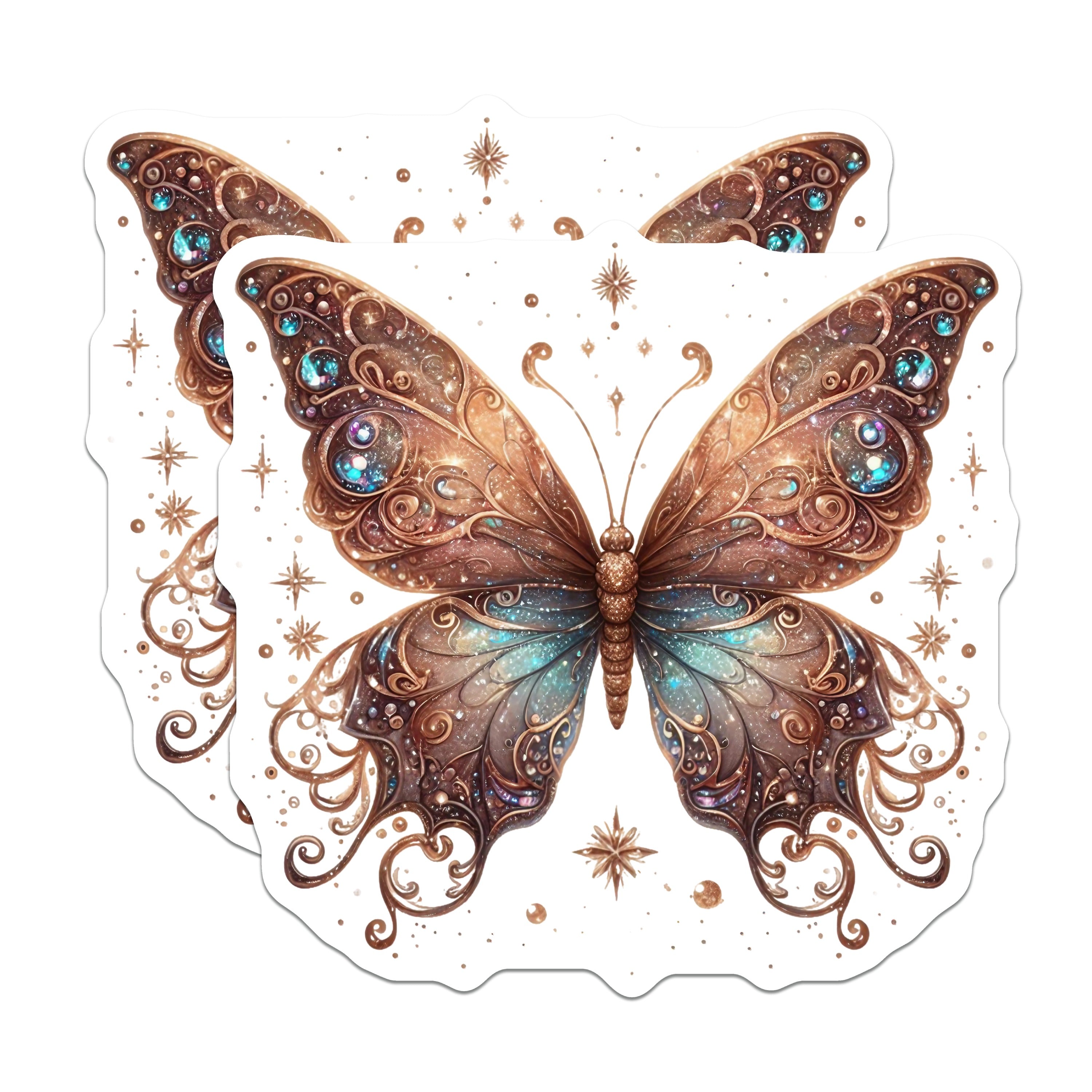 (2 Pack) Celestial Butterfly Magnets - Mystical Wing Decor - Enchanted Fantasy Art - Boho Fridge Magnet - Spiritual Witchy Charm - 5" - Durable Magnet - Made in USA - MAG38073