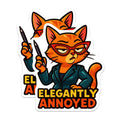 (2 Pack) Elegantly Annoyed Magnets - Funny Cat Office Decor - Sarcastic Pet Fridge Accessory - Boss Lady Desk Humor - 5 Inches On Longest Side - Thick Durable Magnet - Made in USA - MAG22930