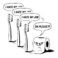 (3 Pack) I Hate My Job Decals - Funny Office - Toilet Paper Decals - 3 Inches On Longest Side - Easy Peel & Apply - Made in USA - 3MCS4363