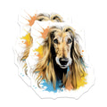 (2 Pack) Afghan Hound Magnets - Dog Lover Decor - Artistic Pet Portrait Animal Art - 5 Inches On Longest Side - Thick Durable Magnet - Made in USA - MAG25578