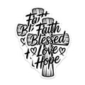 (2 Pack) Faith Blessed Love Hope Magnets - Christian Cross Decor - Spiritual Inspirational Art - 5 Inches On Longest Side - Thick Durable Magnet - Made in USA - MAG21485