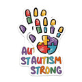 (2 Pack) Autism Strong Magnets Magnets - Awareness and Support - Colorful Puzzle Hand Design - 5" On Longest Side - Made in USA - Sticks to Refrigerators & Metal Surfaces - MAG8430