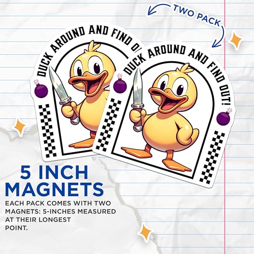 (2 Pack) Humorous Kitchen Decor Magnet - 5" On Longest Side - Sticks to Smooth Flat Surfaces - Made in USA - MAG9971