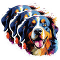 (3 Pack) Bernese Mountain Dog Decals - Dog Breed Art - Laptop Decal - 3 Inches On Longest Side - Easy Peel & Apply - Made in USA - 3MCS0652