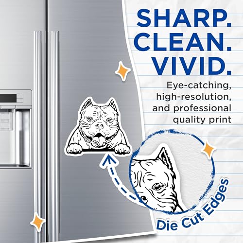 (2 Pack) Bulldog Magnets - Dog Lovers - Animal Lover - Cute Pet Magnets - Dog Owner Gifts - Fridge Magnets - Home - 5" On Longest Side - for Cars, Fridges, Toolboxes - Made in USA - MAG4050