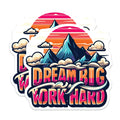 (2 Pack) Motivational Quote Magnets - Dream Big Work Hard Art - Mountain Landscape Sunset Inspiration Decor - 5 Inches On Longest Side - Thick Durable Magnet - Made in USA - MAG20150