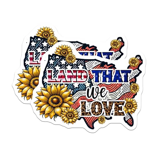 (2 Pack) Land That We Love Magnets - 5" On Longest Side - for Cars, Fridges, Toolboxes - Made in USA - MAG7886
