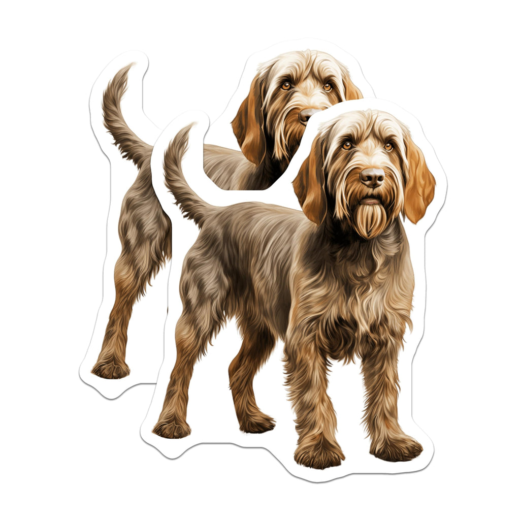 (2 Pack) Wirehaired Griffon Magnets - Hunting Dog Decor - Pet Owner Collectible - 5 Inches On Longest Side - Thick Durable Magnet - Made in USA - MAG24819